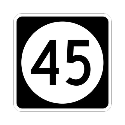 Iowa 45 (Iowa) (Road Sign) STICKER Vinyl Kiss-Cut Decal 4 Inch White - The Sticker Space