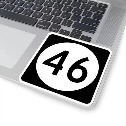 Iowa 46 (Iowa) (Road Sign) STICKER Vinyl Kiss-Cut Decal - The Sticker Space