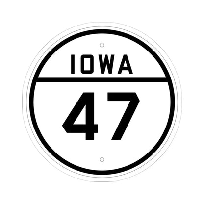 Iowa 47 1926 (Iowa) (Road Sign) STICKER Vinyl Kiss-Cut Decal 4 Inch White - The Sticker Space