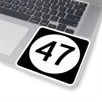 Iowa 47 (Iowa) (Road Sign) STICKER Vinyl Kiss-Cut Decal - The Sticker Space