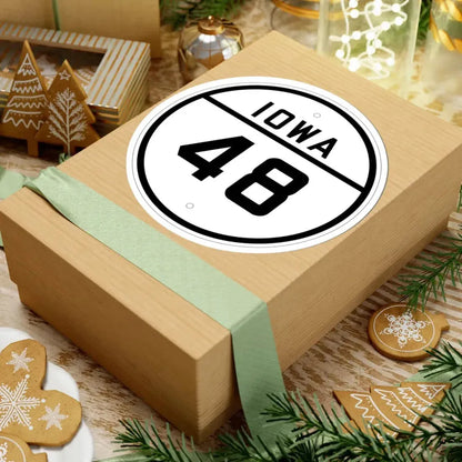 Iowa 48 1926 (Iowa) (Road Sign) STICKER Vinyl Kiss-Cut Decal - The Sticker Space