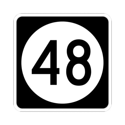 Iowa 48 (Iowa) (Road Sign) STICKER Vinyl Kiss-Cut Decal 3 Inch White - The Sticker Space