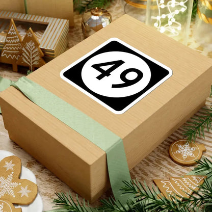 Iowa 49 (Iowa) (Road Sign) STICKER Vinyl Kiss-Cut Decal - The Sticker Space