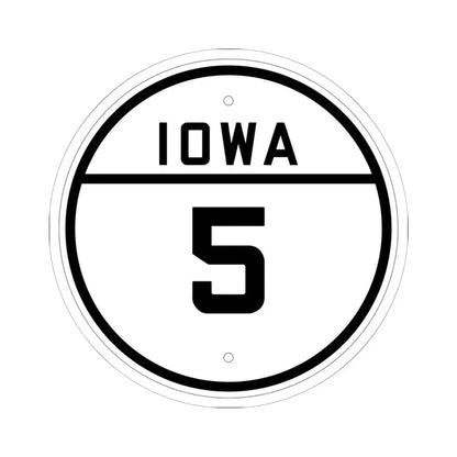 Iowa 5 1926 (Iowa) (Road Sign) STICKER Vinyl Kiss-Cut Decal 6 Inch White - The Sticker Space