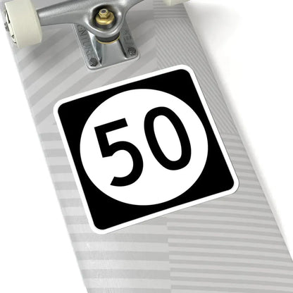 Iowa 50 (Iowa) (Road Sign) STICKER Vinyl Kiss-Cut Decal - The Sticker Space