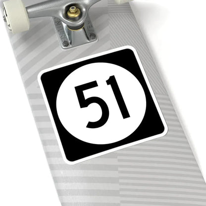 Iowa 51 (Iowa) (Road Sign) STICKER Vinyl Kiss-Cut Decal - The Sticker Space