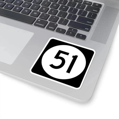 Iowa 51 (Iowa) (Road Sign) STICKER Vinyl Kiss-Cut Decal - The Sticker Space