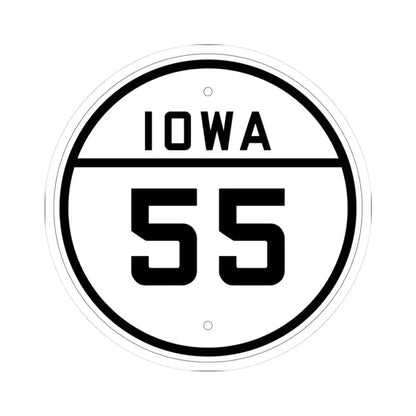 Iowa 55 1926 (Iowa) (Road Sign) STICKER Vinyl Kiss-Cut Decal 3 Inch White - The Sticker Space