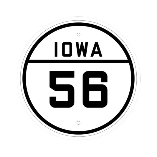 Iowa 56 1926 (Iowa) (Road Sign) STICKER Vinyl Kiss-Cut Decal 2 Inch White - The Sticker Space