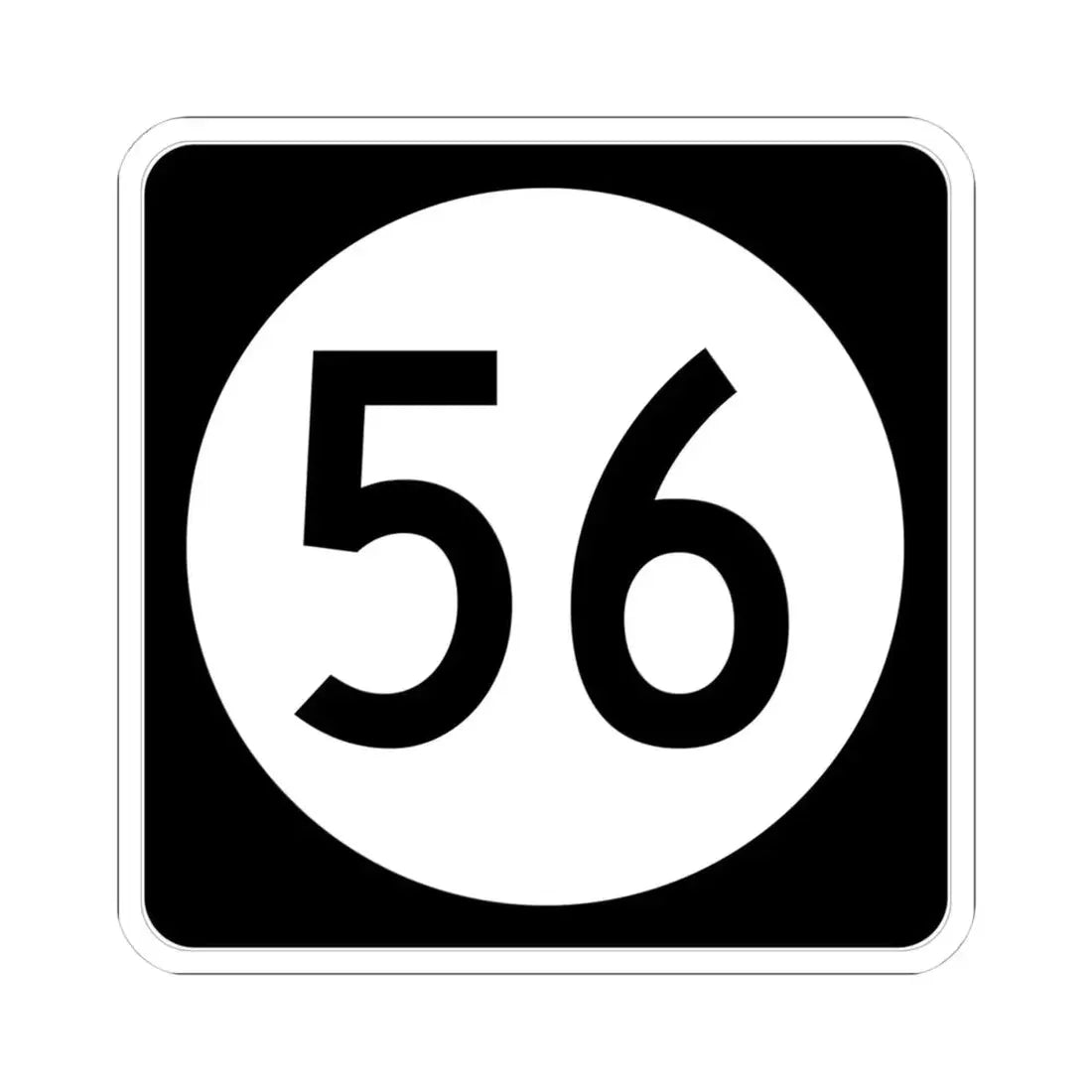Iowa 56 (Iowa) (Road Sign) STICKER Vinyl Kiss-Cut Decal 4 Inch White - The Sticker Space