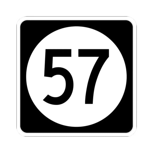 Iowa 57 (Iowa) (Road Sign) STICKER Vinyl Kiss-Cut Decal 2 Inch White - The Sticker Space