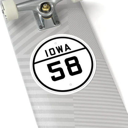 Iowa 58 1926 (Iowa) (Road Sign) STICKER Vinyl Kiss-Cut Decal - The Sticker Space