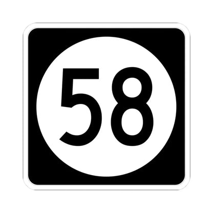 Iowa 58 (Iowa) (Road Sign) STICKER Vinyl Kiss-Cut Decal 3 Inch White - The Sticker Space