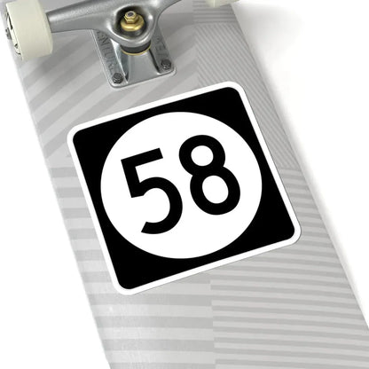 Iowa 58 (Iowa) (Road Sign) STICKER Vinyl Kiss-Cut Decal - The Sticker Space