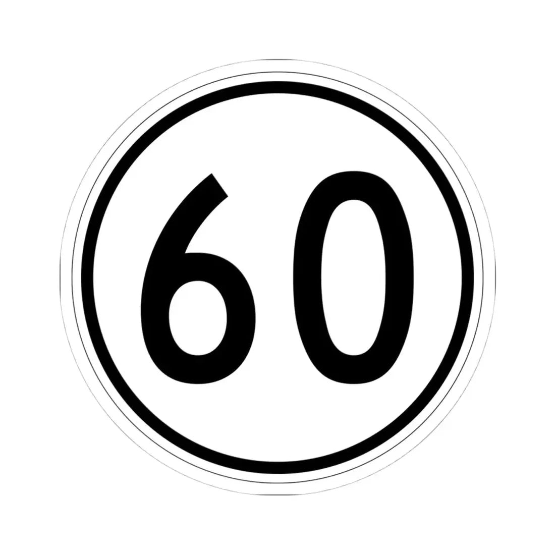 Iowa 60 1950 (Iowa) (Road Sign) STICKER Vinyl Kiss-Cut Decal 4 Inch White - The Sticker Space