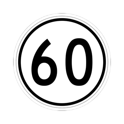 Iowa 60 1950 (Iowa) (Road Sign) STICKER Vinyl Kiss-Cut Decal 4 Inch White - The Sticker Space