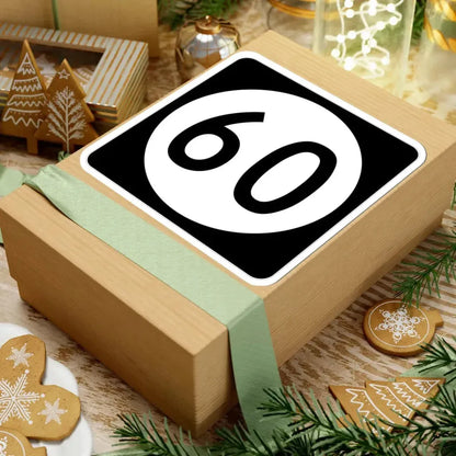 Iowa 60 (Iowa) (Road Sign) STICKER Vinyl Kiss-Cut Decal - The Sticker Space