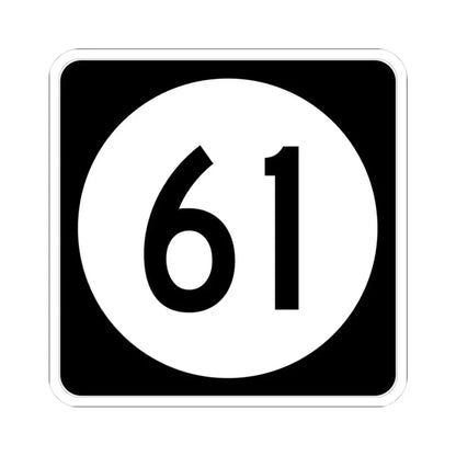 Iowa 61 (Iowa) (Road Sign) STICKER Vinyl Kiss-Cut Decal 3 Inch White - The Sticker Space
