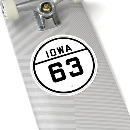 Iowa 63 1926 (Iowa) (Road Sign) STICKER Vinyl Kiss-Cut Decal - The Sticker Space