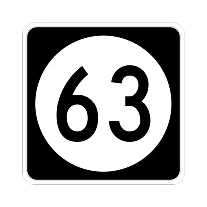 Iowa 63 (Iowa) (Road Sign) STICKER Vinyl Kiss-Cut Decal 3 Inch White - The Sticker Space