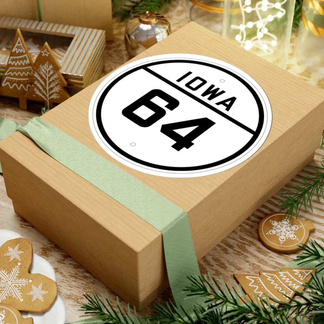 Iowa 64 1926 (Iowa) (Road Sign) STICKER Vinyl Kiss-Cut Decal - The Sticker Space