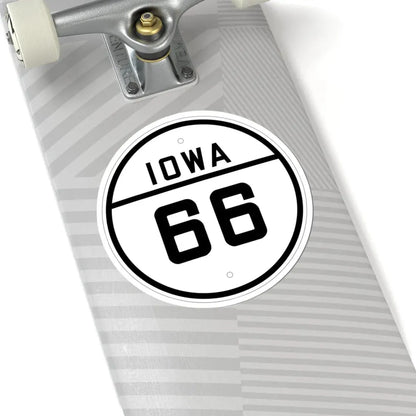 Iowa 66 1926 (Iowa) (Road Sign) STICKER Vinyl Kiss-Cut Decal - The Sticker Space