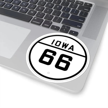 Iowa 66 1926 (Iowa) (Road Sign) STICKER Vinyl Kiss-Cut Decal - The Sticker Space