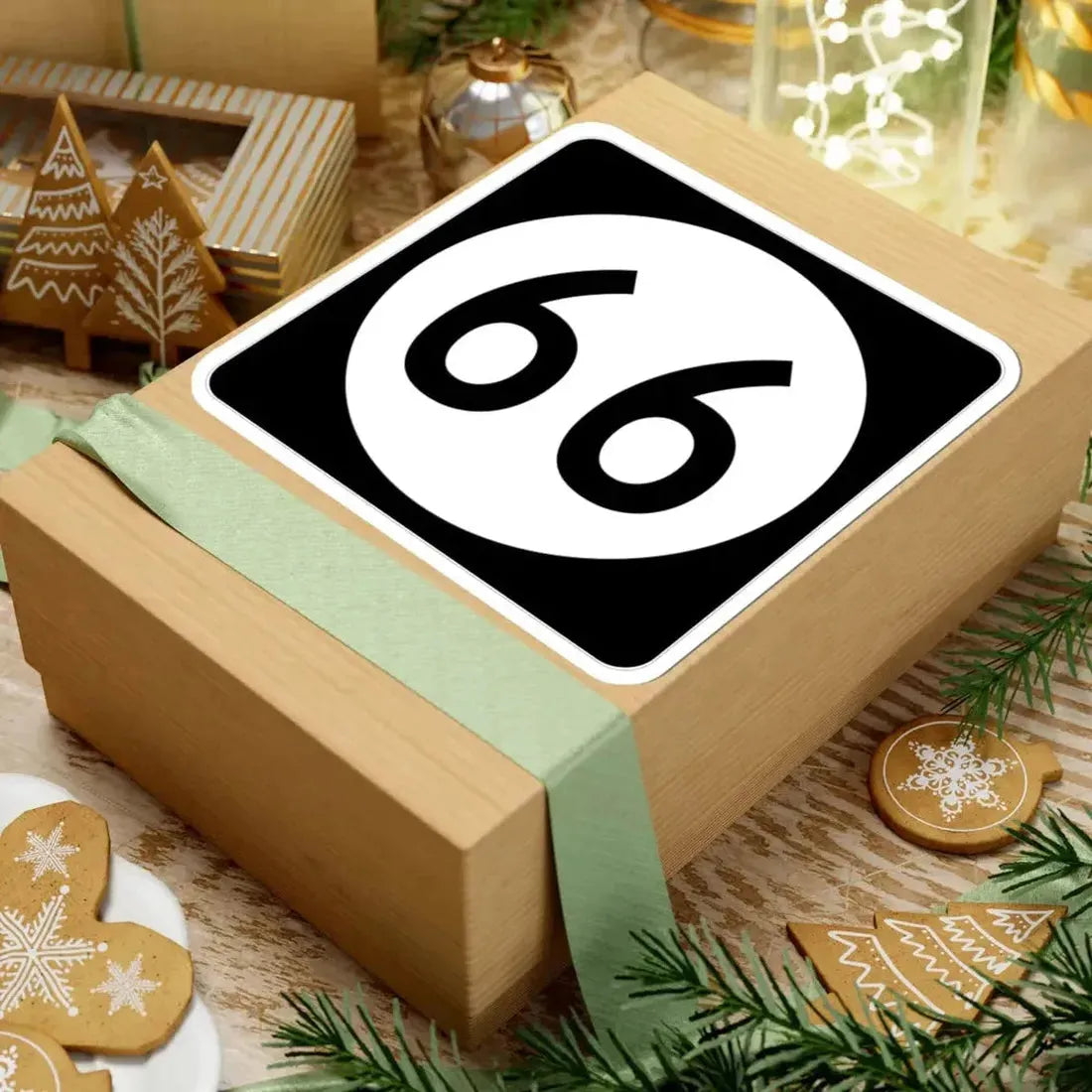 Iowa 66 (Iowa) (Road Sign) STICKER Vinyl Kiss-Cut Decal - The Sticker Space