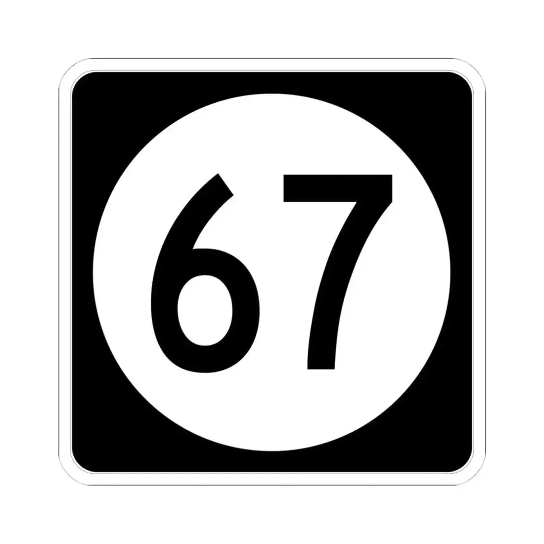 Iowa 67 (Iowa) (Road Sign) STICKER Vinyl Kiss-Cut Decal 4 Inch White - The Sticker Space