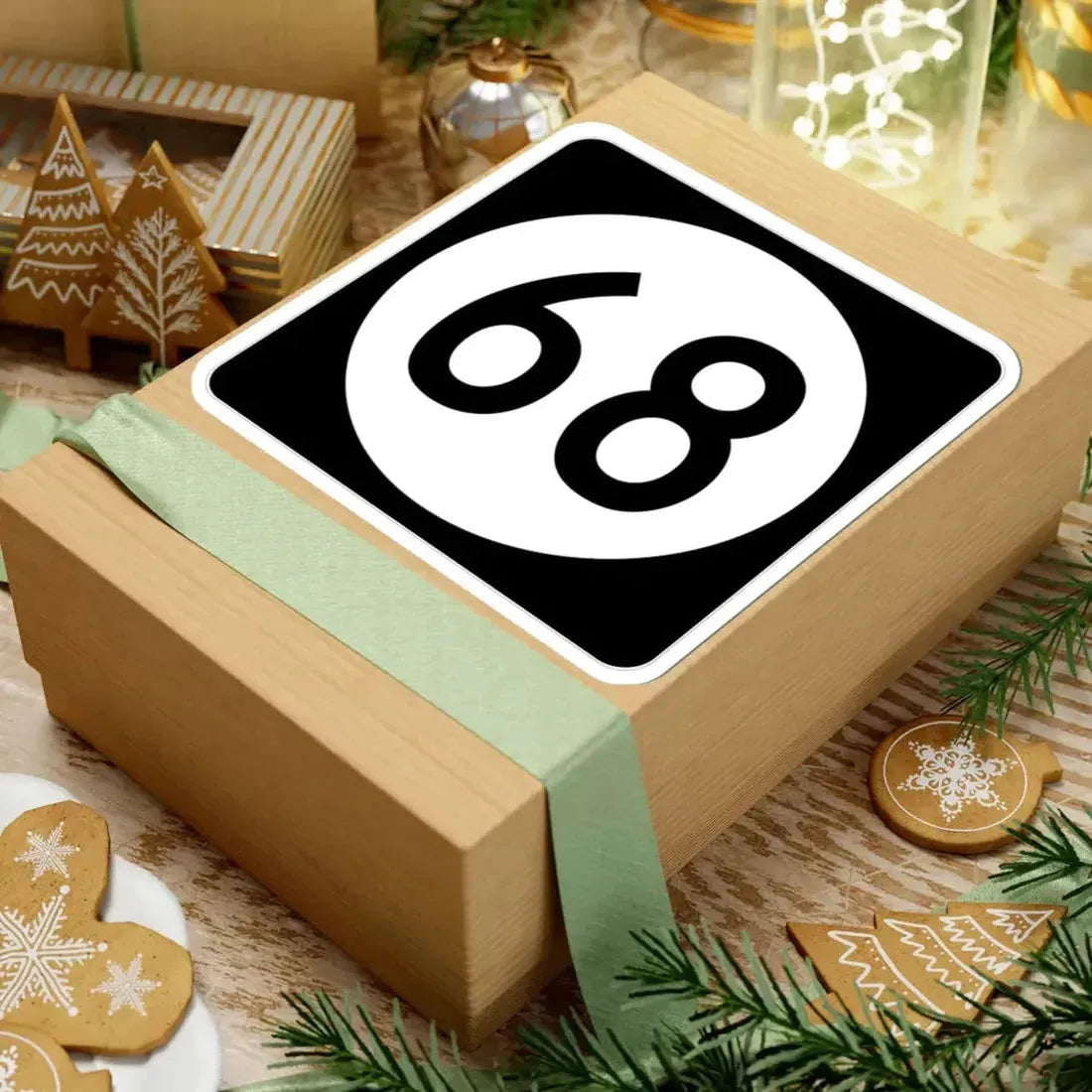 Iowa 68 (Iowa) (Road Sign) STICKER Vinyl Kiss-Cut Decal - The Sticker Space