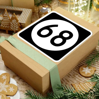 Iowa 68 (Iowa) (Road Sign) STICKER Vinyl Kiss-Cut Decal - The Sticker Space