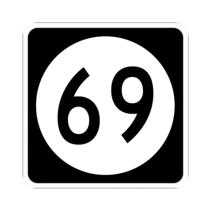 Iowa 69 (Iowa) (Road Sign) STICKER Vinyl Kiss-Cut Decal 2 Inch White - The Sticker Space