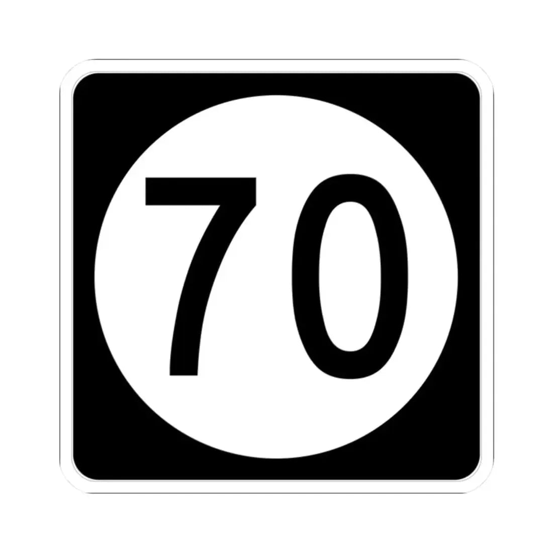 Iowa 70 (Iowa) (Road Sign) STICKER Vinyl Kiss-Cut Decal - The Sticker Space