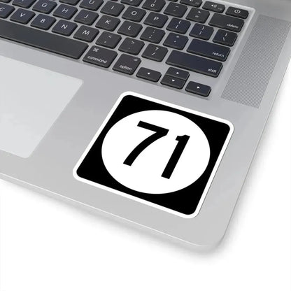 Iowa 71 (Iowa) (Road Sign) STICKER Vinyl Kiss-Cut Decal - The Sticker Space