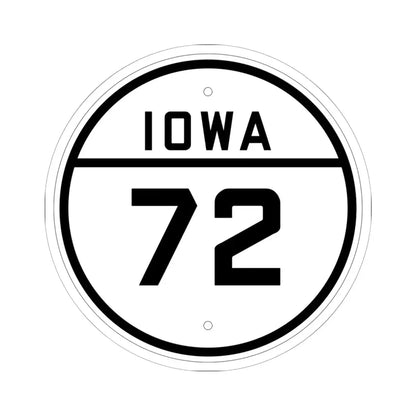 Iowa 72 1926 (Iowa) (Road Sign) STICKER Vinyl Kiss-Cut Decal 6 Inch White - The Sticker Space