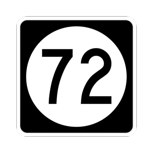 Iowa 72 (Iowa) (Road Sign) STICKER Vinyl Kiss-Cut Decal 2 Inch White - The Sticker Space