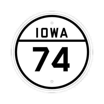 Iowa 74 1926 (Iowa) (Road Sign) STICKER Vinyl Kiss-Cut Decal 4 Inch White - The Sticker Space