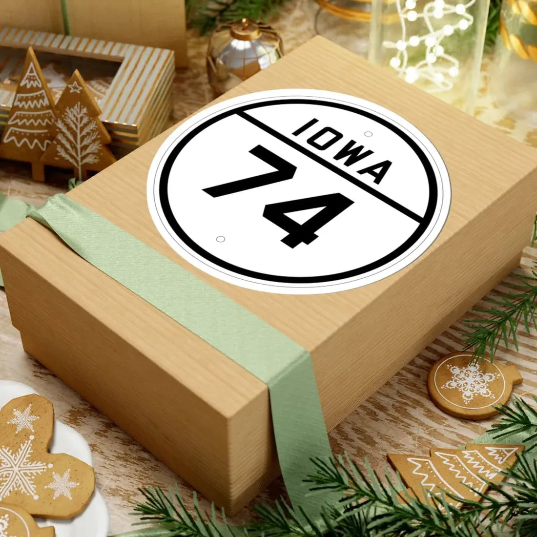 Iowa 74 1926 (Iowa) (Road Sign) STICKER Vinyl Kiss-Cut Decal - The Sticker Space