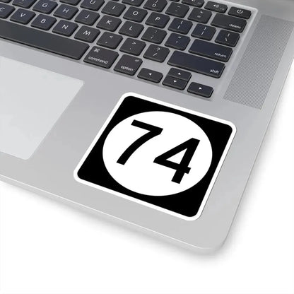 Iowa 74 (Iowa) (Road Sign) STICKER Vinyl Kiss-Cut Decal - The Sticker Space