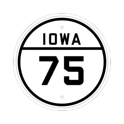 Iowa 75 1926 (Iowa) (Road Sign) STICKER Vinyl Kiss-Cut Decal 6 Inch White - The Sticker Space