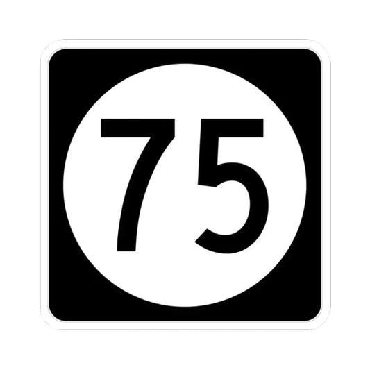 Iowa 75 (Iowa) (Road Sign) STICKER Vinyl Kiss-Cut Decal 2 Inch White - The Sticker Space