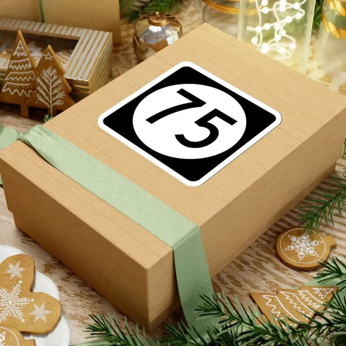 Iowa 75 (Iowa) (Road Sign) STICKER Vinyl Kiss-Cut Decal - The Sticker Space