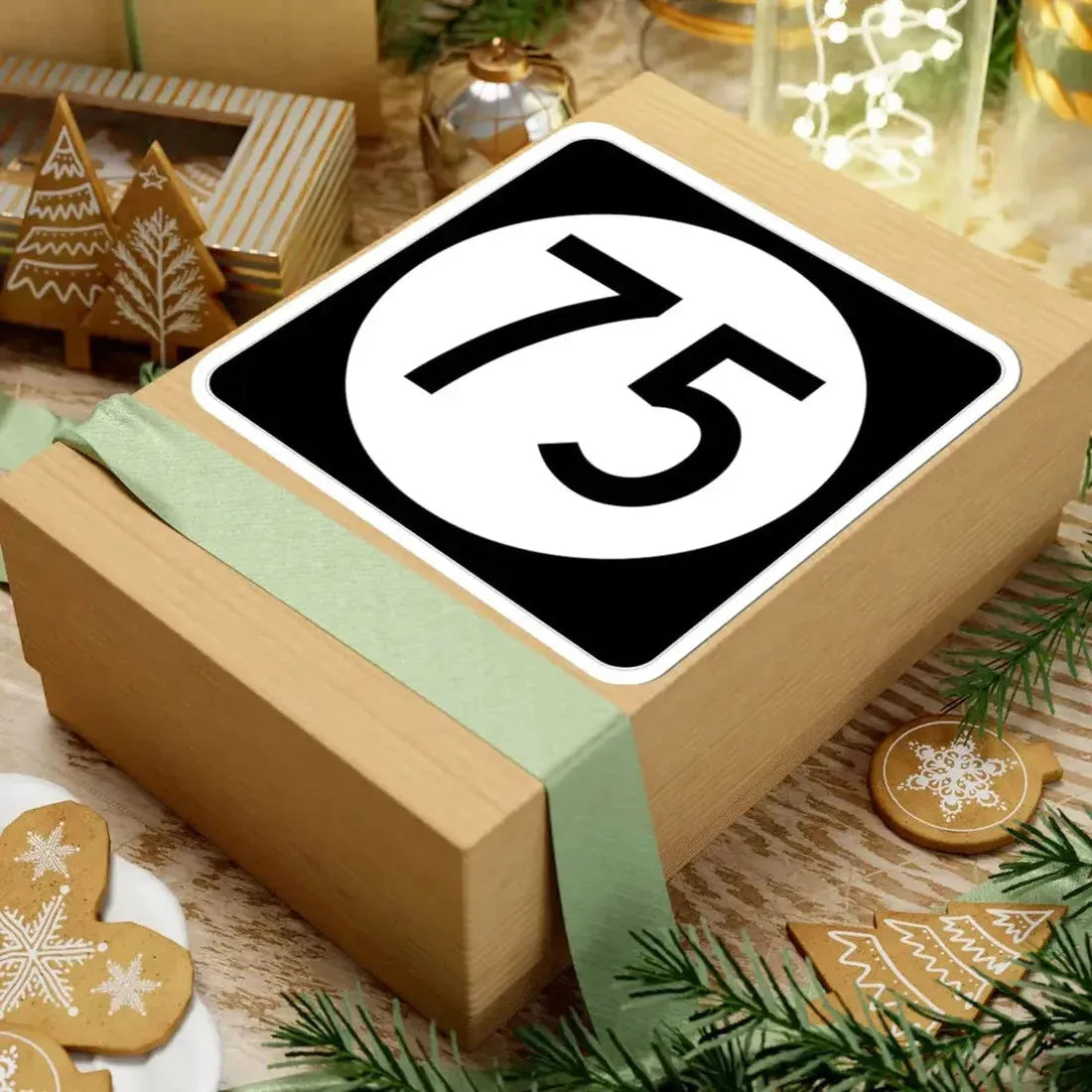 Iowa 75 (Iowa) (Road Sign) STICKER Vinyl Kiss-Cut Decal - The Sticker Space