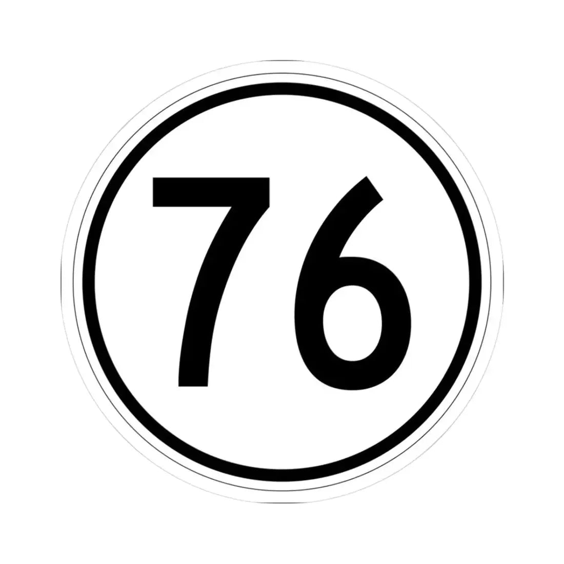 Iowa 76 1950 (Iowa) (Road Sign) STICKER Vinyl Kiss-Cut Decal 3 Inch White - The Sticker Space