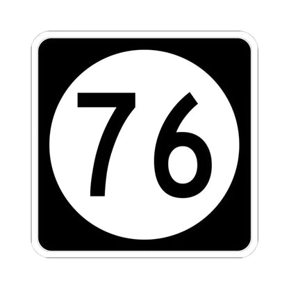 Iowa 76 (Iowa) (Road Sign) STICKER Vinyl Kiss-Cut Decal 4 Inch White - The Sticker Space