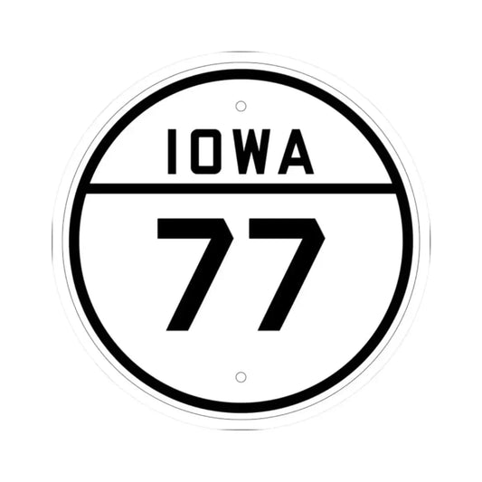 Iowa 77 1926 (Iowa) (Road Sign) STICKER Vinyl Kiss-Cut Decal 2 Inch White - The Sticker Space