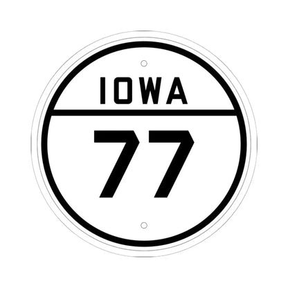 Iowa 77 1926 (Iowa) (Road Sign) STICKER Vinyl Kiss-Cut Decal 6 Inch White - The Sticker Space