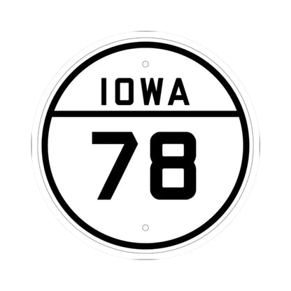Iowa 78 1926 (Iowa) (Road Sign) STICKER Vinyl Kiss-Cut Decal 2 Inch White - The Sticker Space