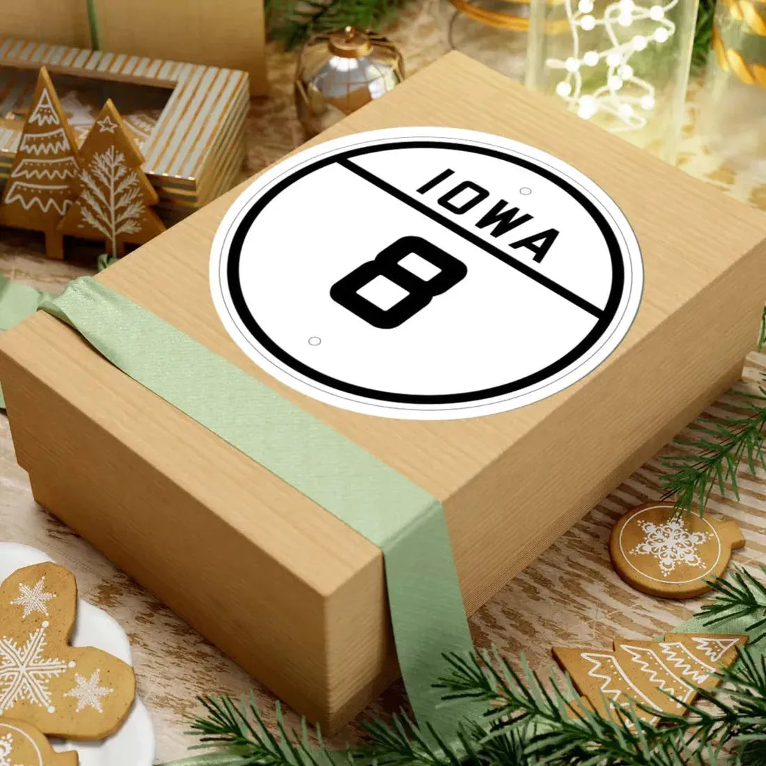 Iowa 8 1926 (Iowa) (Road Sign) STICKER Vinyl Kiss-Cut Decal - The Sticker Space