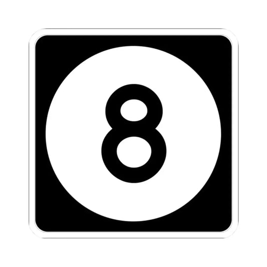 Iowa 8 (Iowa) (Road Sign) STICKER Vinyl Kiss-Cut Decal 2 Inch White - The Sticker Space